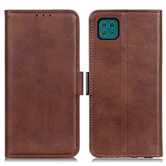 Coque Portefeuille Livre Cuir Etui Clapet M15L pour Samsung Galaxy F42 5G Marron