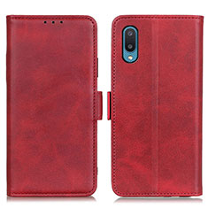 Coque Portefeuille Livre Cuir Etui Clapet M15L pour Samsung Galaxy M02 Rouge