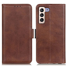 Coque Portefeuille Livre Cuir Etui Clapet M15L pour Samsung Galaxy S21 Plus 5G Marron