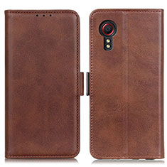 Coque Portefeuille Livre Cuir Etui Clapet M15L pour Samsung Galaxy XCover 5 SM-G525F Marron