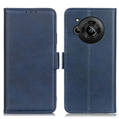 Coque Portefeuille Livre Cuir Etui Clapet M15L pour Sharp Aquos R7s Bleu