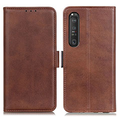 Coque Portefeuille Livre Cuir Etui Clapet M15L pour Sony Xperia 1 III Marron