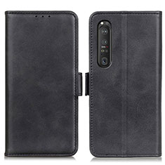 Coque Portefeuille Livre Cuir Etui Clapet M15L pour Sony Xperia 1 III Noir