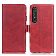 Coque Portefeuille Livre Cuir Etui Clapet M15L pour Sony Xperia 1 III Rouge