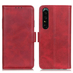 Coque Portefeuille Livre Cuir Etui Clapet M15L pour Sony Xperia 1 IV Rouge