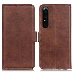 Coque Portefeuille Livre Cuir Etui Clapet M15L pour Sony Xperia 1 IV SO-51C Marron