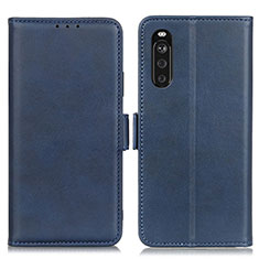 Coque Portefeuille Livre Cuir Etui Clapet M15L pour Sony Xperia 10 III SO-52B Bleu