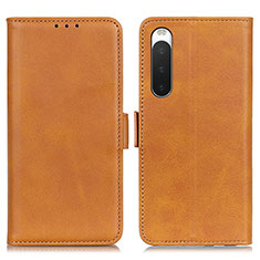 Coque Portefeuille Livre Cuir Etui Clapet M15L pour Sony Xperia 10 IV Brun Clair