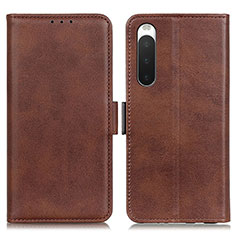 Coque Portefeuille Livre Cuir Etui Clapet M15L pour Sony Xperia 10 IV Marron