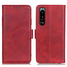 Coque Portefeuille Livre Cuir Etui Clapet M15L pour Sony Xperia 5 III SO-53B Rouge