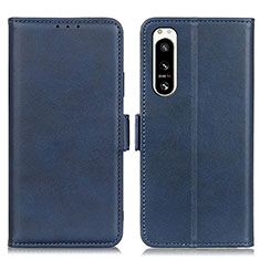 Coque Portefeuille Livre Cuir Etui Clapet M15L pour Sony Xperia 5 IV Bleu