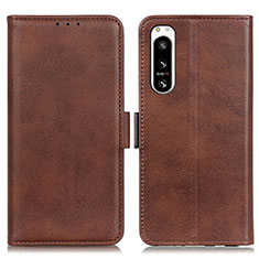 Coque Portefeuille Livre Cuir Etui Clapet M15L pour Sony Xperia 5 IV Marron