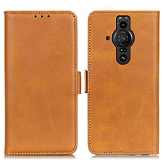 Coque Portefeuille Livre Cuir Etui Clapet M15L pour Sony Xperia PRO-I Brun Clair