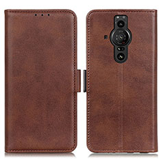 Coque Portefeuille Livre Cuir Etui Clapet M15L pour Sony Xperia PRO-I Marron