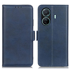 Coque Portefeuille Livre Cuir Etui Clapet M15L pour Vivo T1 5G Bleu