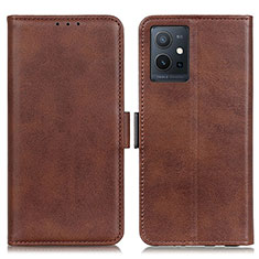 Coque Portefeuille Livre Cuir Etui Clapet M15L pour Vivo T1 5G India Marron