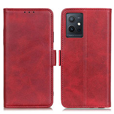 Coque Portefeuille Livre Cuir Etui Clapet M15L pour Vivo T1 5G India Rouge