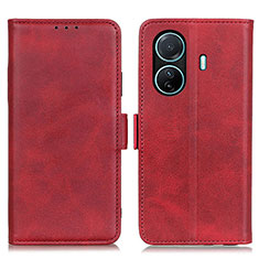 Coque Portefeuille Livre Cuir Etui Clapet M15L pour Vivo T1 5G Rouge