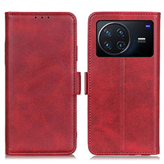 Coque Portefeuille Livre Cuir Etui Clapet M15L pour Vivo X Note Rouge