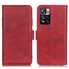 Coque Portefeuille Livre Cuir Etui Clapet M15L pour Xiaomi Mi 11i 5G (2022) Rouge