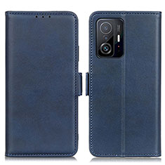 Coque Portefeuille Livre Cuir Etui Clapet M15L pour Xiaomi Mi 11T 5G Bleu