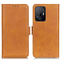 Coque Portefeuille Livre Cuir Etui Clapet M15L pour Xiaomi Mi 11T 5G Brun Clair