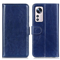 Coque Portefeuille Livre Cuir Etui Clapet M15L pour Xiaomi Mi 12 5G Bleu