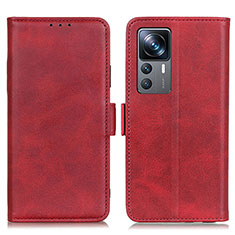 Coque Portefeuille Livre Cuir Etui Clapet M15L pour Xiaomi Mi 12T Pro 5G Rouge