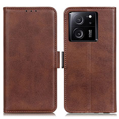 Coque Portefeuille Livre Cuir Etui Clapet M15L pour Xiaomi Mi 13T 5G Marron