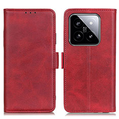 Coque Portefeuille Livre Cuir Etui Clapet M15L pour Xiaomi Mi 14 5G Rouge