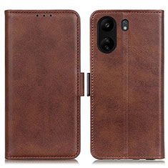 Coque Portefeuille Livre Cuir Etui Clapet M15L pour Xiaomi Poco C65 Marron