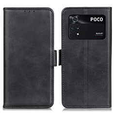 Coque Portefeuille Livre Cuir Etui Clapet M15L pour Xiaomi Poco M4 Pro 4G Noir