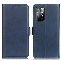 Coque Portefeuille Livre Cuir Etui Clapet M15L pour Xiaomi Poco M4 Pro 5G Bleu