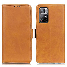 Coque Portefeuille Livre Cuir Etui Clapet M15L pour Xiaomi Poco M4 Pro 5G Brun Clair