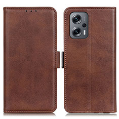 Coque Portefeuille Livre Cuir Etui Clapet M15L pour Xiaomi Poco X4 GT 5G Marron