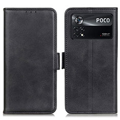 Coque Portefeuille Livre Cuir Etui Clapet M15L pour Xiaomi Poco X4 Pro 5G Noir