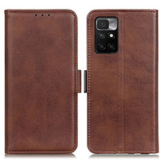 Coque Portefeuille Livre Cuir Etui Clapet M15L pour Xiaomi Redmi 10 (2022) Marron