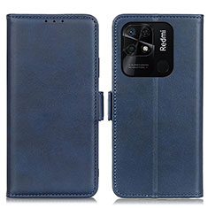 Coque Portefeuille Livre Cuir Etui Clapet M15L pour Xiaomi Redmi 10 India Bleu