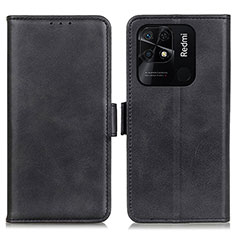 Coque Portefeuille Livre Cuir Etui Clapet M15L pour Xiaomi Redmi 10 India Noir