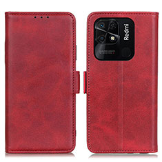 Coque Portefeuille Livre Cuir Etui Clapet M15L pour Xiaomi Redmi 10 India Rouge