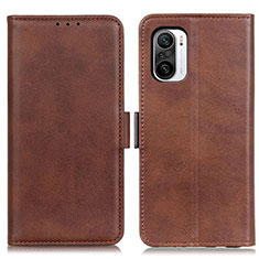 Coque Portefeuille Livre Cuir Etui Clapet M15L pour Xiaomi Redmi K40 5G Marron