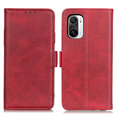 Coque Portefeuille Livre Cuir Etui Clapet M15L pour Xiaomi Redmi K40 Pro+ Plus 5G Rouge