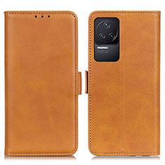 Coque Portefeuille Livre Cuir Etui Clapet M15L pour Xiaomi Redmi K50 Pro 5G Brun Clair