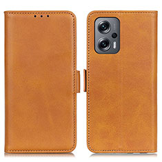 Coque Portefeuille Livre Cuir Etui Clapet M15L pour Xiaomi Redmi K50i 5G Brun Clair