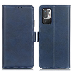 Coque Portefeuille Livre Cuir Etui Clapet M15L pour Xiaomi Redmi Note 10 5G Bleu