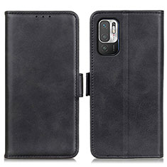 Coque Portefeuille Livre Cuir Etui Clapet M15L pour Xiaomi Redmi Note 10 5G Noir