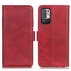 Coque Portefeuille Livre Cuir Etui Clapet M15L pour Xiaomi Redmi Note 10 5G Rouge