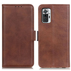 Coque Portefeuille Livre Cuir Etui Clapet M15L pour Xiaomi Redmi Note 10 Pro 4G Marron