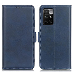 Coque Portefeuille Livre Cuir Etui Clapet M15L pour Xiaomi Redmi Note 11 4G (2021) Bleu