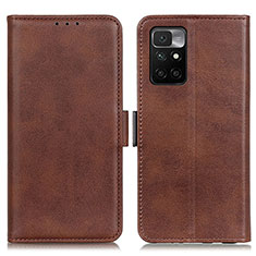 Coque Portefeuille Livre Cuir Etui Clapet M15L pour Xiaomi Redmi Note 11 4G (2021) Marron